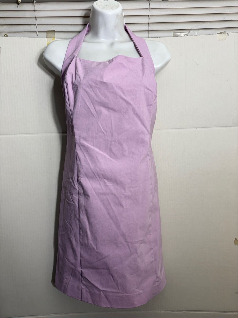 Mango Lilac Halter Mini Dress